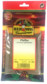 Pfeffer schwarz gemahlen