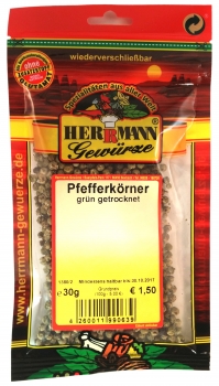 Pfefferkörner grün