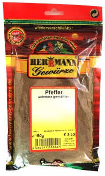 Pfeffer schwarz gemahlen