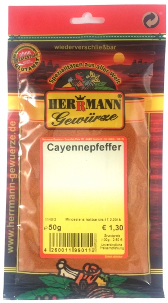 Cayennepfeffer, sehr scharf