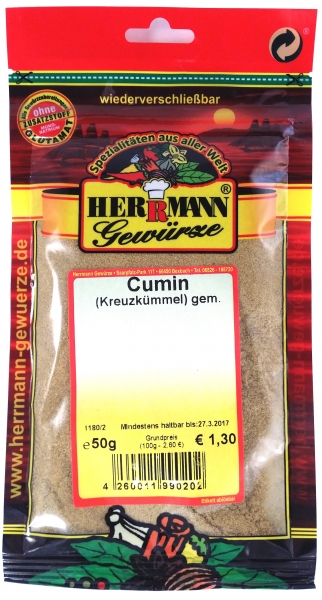 Cumin gemahlen (Kreuzkümmel)