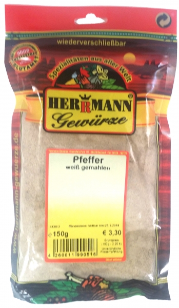 Pfeffer weiß gemahlen