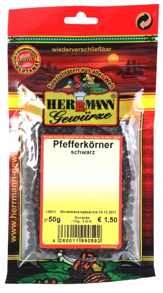 Pfefferkörner schwarz