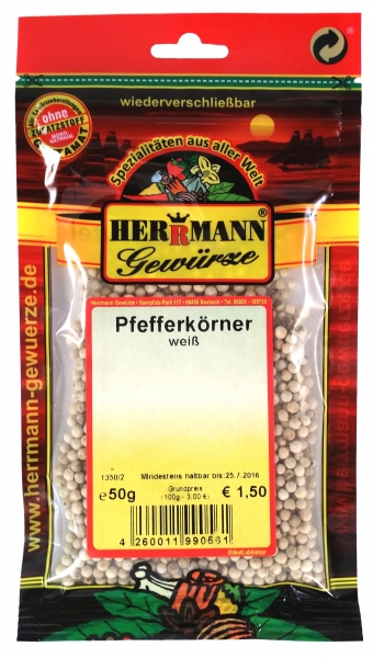 Pfefferkörner weiß