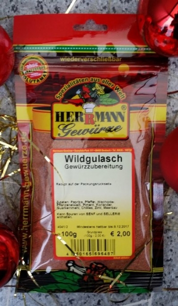 Wildgulasch Gewürzzubereitung